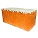 Produktbild Play Tailor Hawaii Luau Tisch Rock Gras Tischröcke mit Hibiscus Blumen Tischdecken für Geburtstag Party Tiki Party Weihnachten Dekoration (276cm x 75cm, Orange mit Blumen)