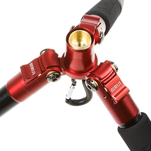 Sirui T-005X Digitales / cámaras de película Rojo tripode - Trípode (Digitales / cámaras de película, 4 kg, 3 pata(s), 130 cm, Rojo, 10,5 cm)