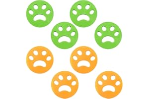 AAED 8 Stück Silikon Haarfänger Entfernt Fell in Trockner und Waschmaschine,Katzen zubehör Tierfellwäscher Fänger Haarentferner Wiederverwendbarer Tierhaare Waschmaschine Entfernen