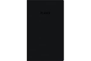 ‎ZETTLER Zettler Taschenplaner 1W/1S schwarz 2026 – Wochenplaner 10 × 16 cm, 64 Seiten, 1 Woche auf 1 Seite, Wochenzählung, Mondphasen, Sonnenzeiten, 3-sprachiges Kalendarium, Adressheft, FSC