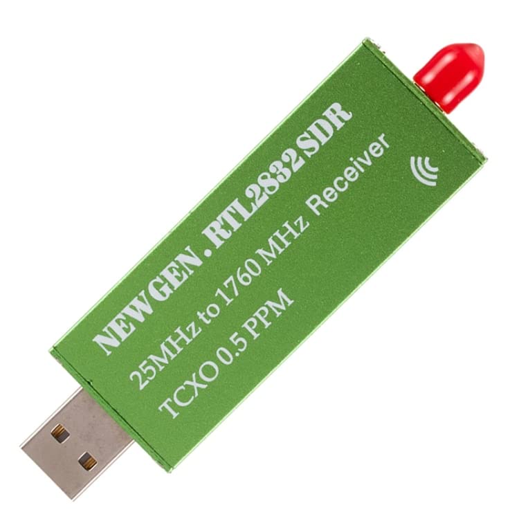 USB2.0 Adapter RTL-SDR RTL2832U + R820T2+ 1Ppm TCXO TV Tuner Stick Receiver(Green)