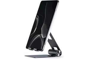 Satechi Support De Tablette Pliable Multi - Angles R1 - Compatible avec iPad Pro M2/M1, iPad Air M1, iPad Mini, iPhones 15/14/13/12 Et Plus (Noir)