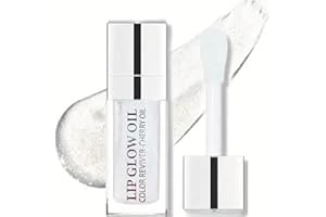 ZIOFY Hydrating Lip Glow Oil Hydrating & Long Lasting Plumping Lip Gloss Non-StickyTinted Lip Balm Lip Care Transparent Toot Lip Oil Prevents Lip Lines and Dry Cracked Lips (Transparent)