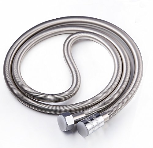 Hochwertiger Brauseschlauch 2,0m lange Edelstahl Metaflex Doppel-Lock 1/2", Chrom - 3 Jahre Zufriedenheitsgarantie