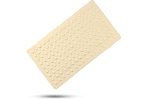 BEARTOP Alfombra de baño 40 x 100cm | Aprox. 200 ventosas | sin BPA | Antideslizante | Lavable a máquina | Resistente al Moho Beige, bañera Bebe con Patas