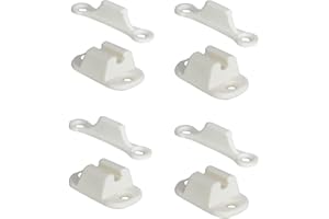 ALNIYATX 4 Pieces Caravan Door Stop Brackets T Shape Reinforced Nylon Buckle Door Clip Clips for Rv RV RV Boat (White)