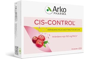 Arkopharma Ciscontrol Cranberola, Especialista en Bienestar Urinario y Cistitis, Arándano Rojo, Extracto de Uva, 60 Unidad (Paquete de 1)