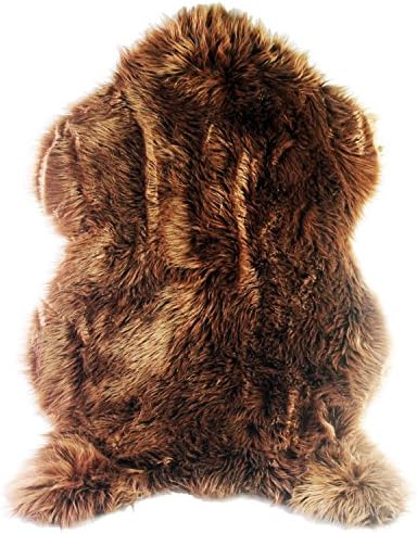 StrangeHouse Faux Sheepskin Fur Rug, Couch Chair Cover Seat Pad (Chocolate brown)