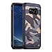 Produktbild JAMMYLIZARD Camouflage Hülle für Samsung Galaxy S8 Plus | Outdoor-Schutzhülle [Army HD] Military Case aus Silikon und Leder mit Tarnmuster, Blau