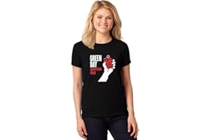 Band Monkey Green Day Ladies T-Shirt American Idiot Black
