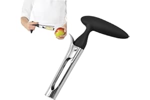 BINXIAOQIN 1 Stück Apfelentkerner Apfelausstecher,Apfelkerne Edelstahl,Apfelkernausstecher Kirschentkerner,Entkerner Apfel Westmark,Apfelstecher Kerngehäuse Ausstecher Apfel,18cm (Schwarz)