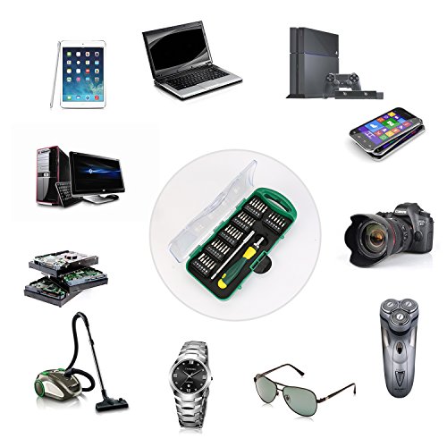 Schraubendreher Set 38 in 1 Tunuti Präzises Mini Werkzeug Schraubenzieher Satz mit Sperrrad am Ende Mit Zubehör und Verlängerungsstange Haushaltsreparatur für Handys, Tablets, Computers, Laptops und Elektronische Produkte - 9