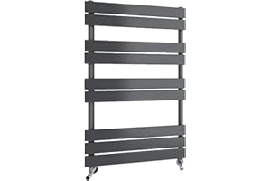 Radbliss Bathroom Towel Rail Radiator 1000x450(HxW) mm Anthracite Flat Panel Central Heating Ladder RAD