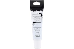 COLOUR SPLASH Food Colouring Gel Tube, Edible Ingredients, Highly Concentrated Gels, Easy to Use Squeezy Tubes, Transform Plain Cakes Into Bright, Eye-Catching Creations - Black 25g