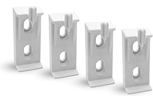 DOJA Barcelona | Soporte Radiador Pared Nylon | Pack 4 | 100 X 90 mm | Soportes Radiadores Electricos | Soporte Emisor Termico | Soporte Estante Radiador | Soportes Radiador de Vehículo, con Uña