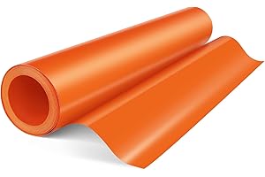 HTVDIY Heat Transfer Vinyl Rolls,12"×12ft Orange HTV Iron On Vinyl for T Shirts