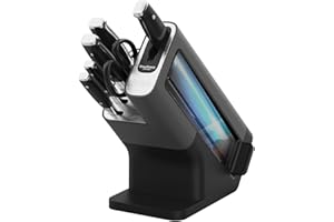 Ninja Foodi StaySharp Knife Block with Integrated Sharpener; 5 Knives and Scissors (1 pair), Sharp 6-Piece Knife Set; Chef, Bread, Slicing, Utility, Paring Knives & Scissors, Stainless Steel, K32006UK