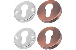 TOPHOMER 2 Stück Euro-Rosettenabdeckung, rote Bronze, Schlüssellochabdeckung, runde Türschloss-Schutzplatte für europäische Standardschlösser