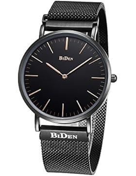 Uhren, Herren Damen Uhren schwarz wasserdicht Edelstahl Magnetverschluss Gurt Armbanduhr Luxus Fashion Handgelenk...