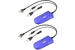 VONETS Mini Pont WiFi Industriel 2,4 GHz/répéteur/Hotspot Extender/WiFi vers Wired/AP Signal Booster avec 1 fiche RJ45 (10/100 Mbps) DC/USB pour imprimante réseau DVR PLC VAP11G-300 (Two Units)