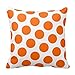 Produktbild Orange and White Polka Dots Design Throw Pillow Cover Case Decorative Square for Home Sofa 18X18 Inches Two Sides