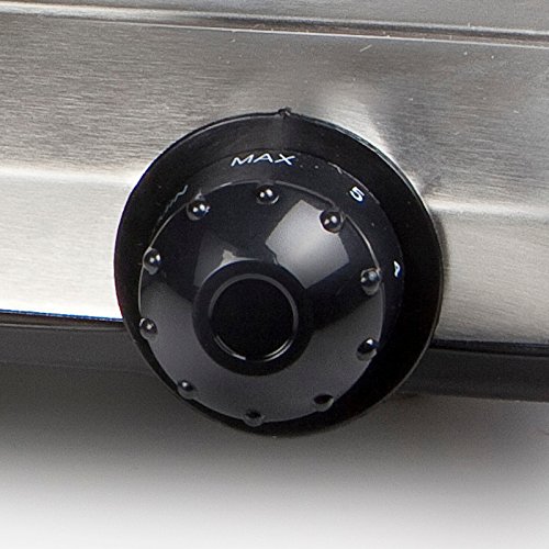 Edelstahl Doppel-Kochplatte, starke 3000Watt, elektrisches 2 Platten Kochfeld, 6 Heizstufen - 3