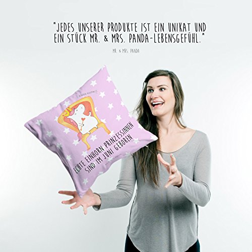 Mr. & Mrs. Panda Kissen 40×40 Einhorn Prinzessin Geburtstag Juni – 100% handmade in Norddeutschland – Geburtstag, Einhorn, Prinzessin, Geburtstagsgeschenk, Geschenk, Monat Kissen, Kissenhülle, Kopfkissen, Geschenk, Schenken, Couch, Sofakissen, weich, flauschig, 40×40, 40 x 40 Geburtstag, Einhorn, Prinzessin, Geburtstagsgeschenk, Geschenk, Monat - 4