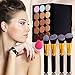 Chinatera 15 Colours Face Makeup Concealer Contour Camouflage Palette+4Pcs Cosmetic Blusher Foundation Powder Kabuki Brushes + Pink Sponge Puff