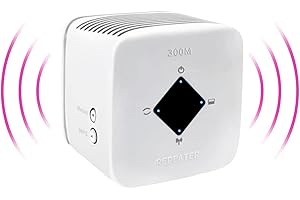 MKOIJN WLAN Repeater, WLAN Verstärker 300Mbit/s 2,4GHz WiFi Range Extender, Fast-Ethernet Port, WPS Taste, EU Stecker, Mini WLAN Verstaerker Receiver Kompatibel mit Allen WLAN Geräte