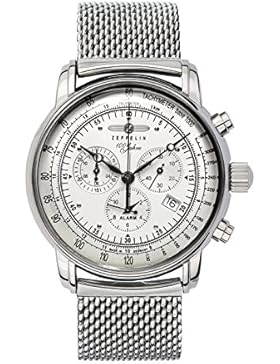 Zeppelin Herren-Armbanduhr XL Chronograph Quarz Edelstahl 7680M1