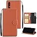 Produktbild Huawei p20 Hülle, Huawei p20 Schutzhülle, Huawei p20 cover Alfort Lederhülle Design Dual Use Flip Hülle Cover Schale Book Type PU Leder + PC Hülle Innere Magnetverschluss Flip Case Wallet Case für Huawei p20 Smartphone Ledercase Tasche Taschen Schalen Handytasche mit Standfunktion und Kartenfächer ( Braun )