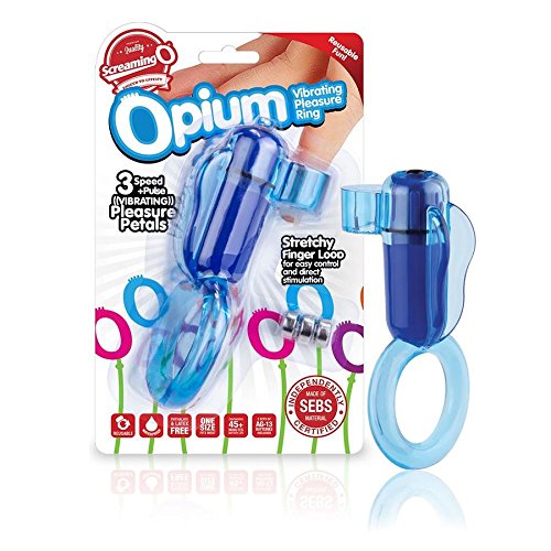 Price comparison product image Screaming O Opium Vibrating Pleasure Ring Blue
