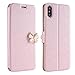 Produktbild iPhone XS Max Hülle (6.5 Zoll), TPulling Leder Dünne Mappen Karten Magnetische Kasten Schmetterling Bogen Glitzer Fall Abdeckung Handytasche für iPhone XS Max 6.5 Zoll (Khaki)