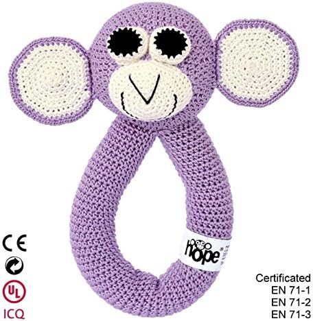 Monkey Dark Liliac. Children’s crocheted toy