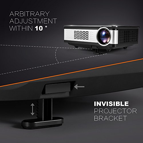 HD Beamer, RAGU 720P HD Video LCD Beamer Unterstützung 1080p, Heimkino Multimedia Video Office Projektor HD 1080P 5.8 „LCD Panel HDMI / VGA / AV / USB Eingang mit kostenlosem HDMI Kabel Unterstützung TV Laptop Spiel U Festplatte - 5