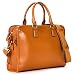 Produktbild Kattee Damen Leder Aktentasche Messenger Bag 14" Laptop Handtasche (Braun)