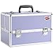 Beautify Professional Large Lush Lilac Aluminium 8 compartment Beauty Box Cosmetics & Make Up Case