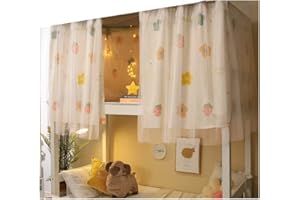 XGOPTS Mädchen Hochbett Bettvorhang Kinder Betthimmel Kura Bett Bettvorhang Verdunklung Studentenwohnheim Schlafzelt Staubdicht Etagenbett PrivatsphäreSchutz Bett Gardine Kinderzimmer 1.35x2m 1/2 Pcs