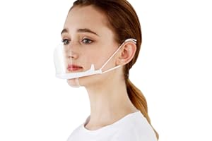 AIEOE 10 Pièces Visière de Protection Réutilisable Transparent Anti-buée Protection Visage + 1 Sac + 1 Chiffon de Nettoyage + 1 Corde Anti-perte