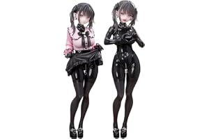 Jiumaocleu 2 st Kurokawa Miu actionfigur med utbytbart ansikte Jiraikei svart kroppsstil rosa enhetlig stil PVC modell skrivb