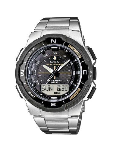 Casio Herren-Armbanduhr XL Collection Analog - Digital Quarz Edelstahl SGW-500HD-1BVER