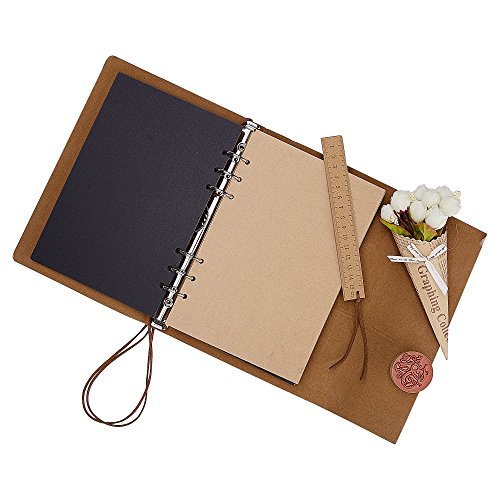 Fotoalbum mit 100 % handgefertigt Rattan Fotobuch Aufbewahrungsbox, DIY Jubiläum Hochzeit Fotoalbum mit DIY Zubehör-Kit - 6