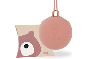 J. BØRN J.Børn Silikon Schnulleretui | Silikon Schnullerbox für unterwegs | Leicht zu reinigender Schnullerhalter | Schnulleraufbewahrung | Schnullerhalterbox für bis zu 3 Schnuller (Woodchuck)