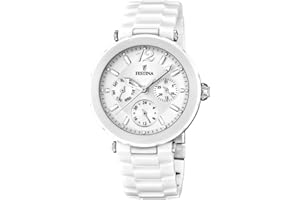 Festina Montre pour Femme F16641/1 Outlet Boîtier en Céramique Bracelet en Céramique Blanc