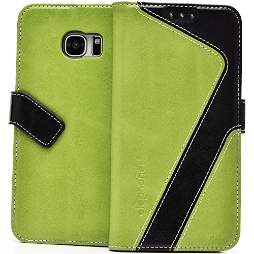 Preisvergleich Produktbild Samsung Galaxy S7 EDGE Hülle Handyhülle von elephones mit UNZERBRECHLICHER SCHALE Handytasche Schutzhülle Handyschutz Wallet Case Klapp Schutz Handy Hüllen Taschen Tasche Hülle Cover Etui Flip