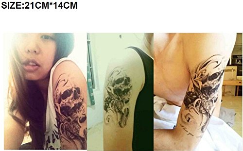 Temporäre Tätowierung / Temporary Tattoo „Skull Gun“ – ArtWear Tattoo – B0095 M - 3