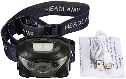 Xuheng LED 130LM 5 Modes Headlamp Red &amp; White Light Induction Waterproof Torch 1200mA for Hiking Camping Cycling