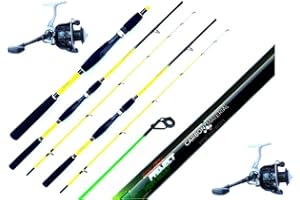 PESCASUBITO.COM Combo Pesca Seppie 2 Canne 1.80Mt + 2 Mulinelli Eging Barca Calamari Seppia