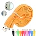 Produktbild Plum Gator Plus, Plum Might, Plum Might Ii 3G Datenkabel - Orange Flat Micro USB Kabel Handy Smartphone Ladegerät Daten Sync Ladekabel Für Ihr Handy