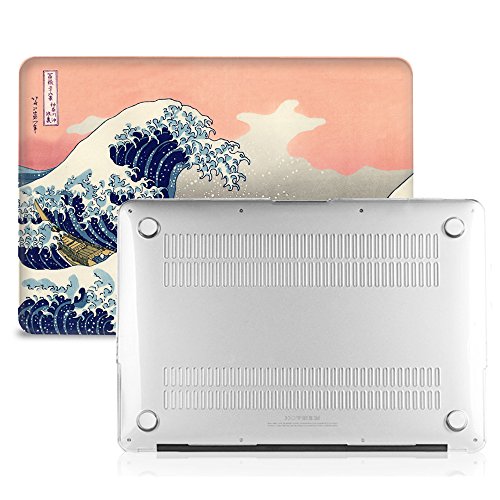 Fintie MacBook Air 13 Hülle – Ultra Slim Plastik Hartschale Schutzhülle Snap Case für Apple MacBook Air 13.3 Zoll (A1466 / A1369) , Die Wellen - 5